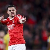 Zeki Amdouni: un septième but pour le no 7 de Benfica. KEYSTONE/EPA LUSA/FILIPE AMORIM